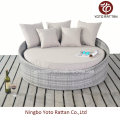 Стальной Открытый Wicker Lounger с 5 подушками (1414)